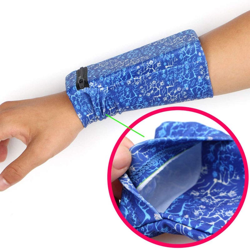 Linwnil Pocket Wrist Wallet Cell Phone Holder, Ankle Wallet, Sweat Bands, Armband, Hidden Pouch, Wristlet for Travel, Running Pouch for Your Accessories - Image 2